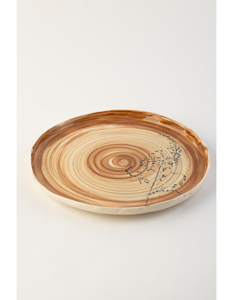 Тарілка Ideal Ceramic, з відбитком квітки