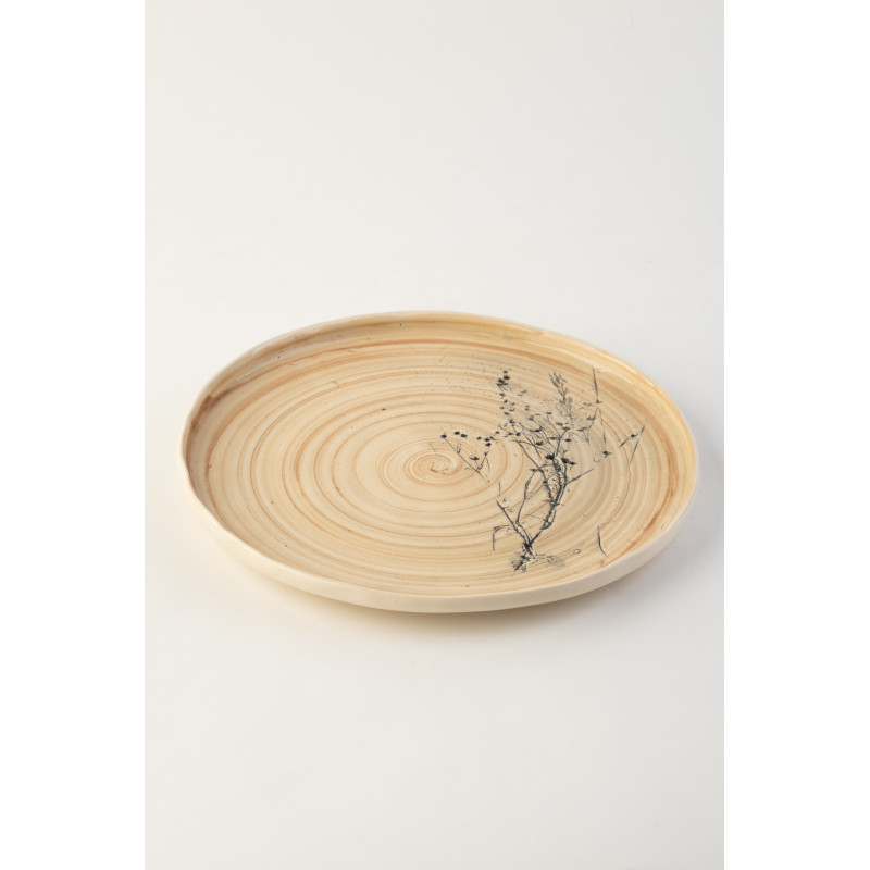 Тарілка Ideal Ceramic, з відбитком гілки Тарілка Ideal Ceramic, з відбитком гілки