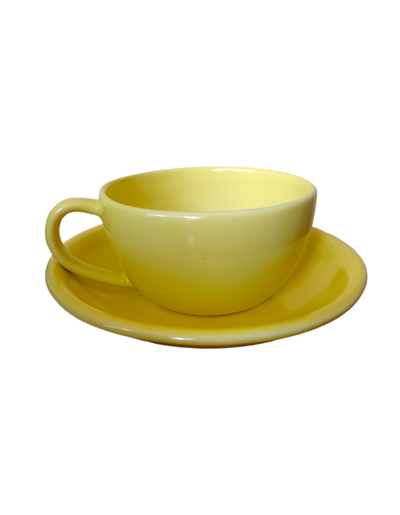 Чашка з блюдцем Ideal Ceramic 250мл, жовтий