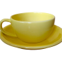 Чашка з блюдцем Ideal Ceramic 250мл, жовтий Чашка з блюдцем Ideal Ceramic 250мл, жовтий