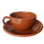 Чашка з блюдцем Ideal Ceramic 250мл, коричневий Чашка з блюдцем Ideal Ceramic 250мл, коричневий