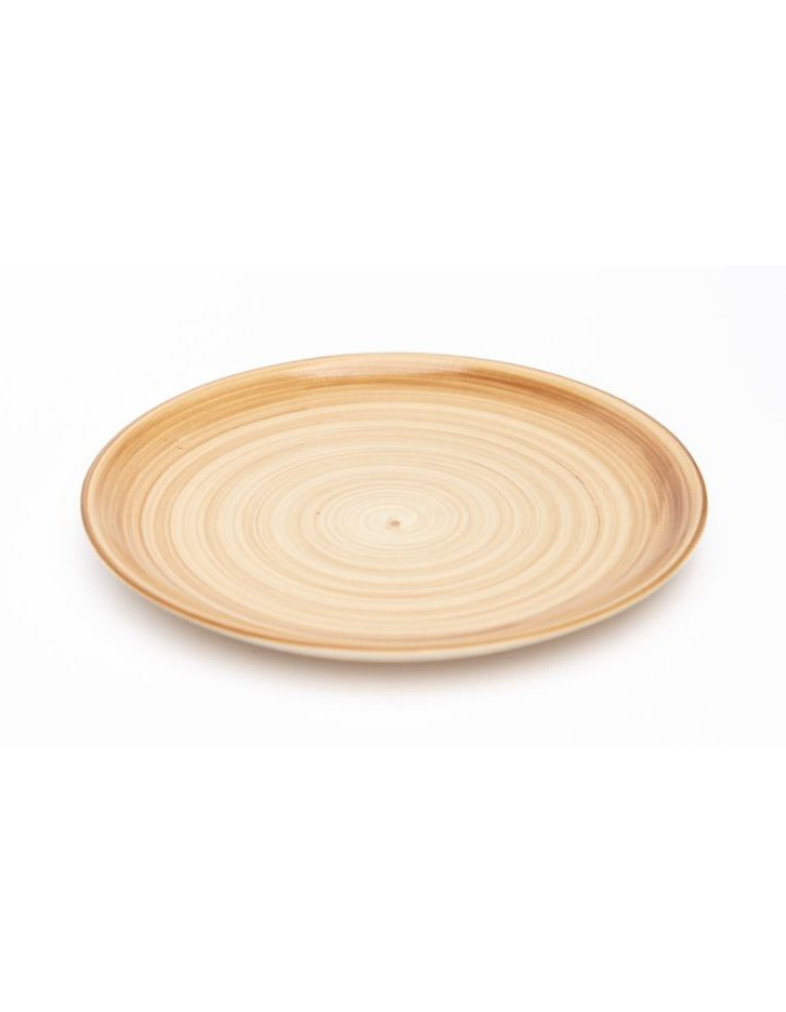 Тарілка десертна  Ideal Ceramic 21см спіраль коричнева