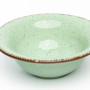 Тарілка супова  Ideal Ceramic 500мл зелена з коричневим вкрапленням
