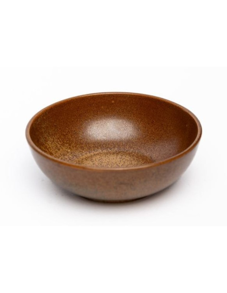 Салатник Ideal Ceramic, об'єм 500мл коричневий з золотом