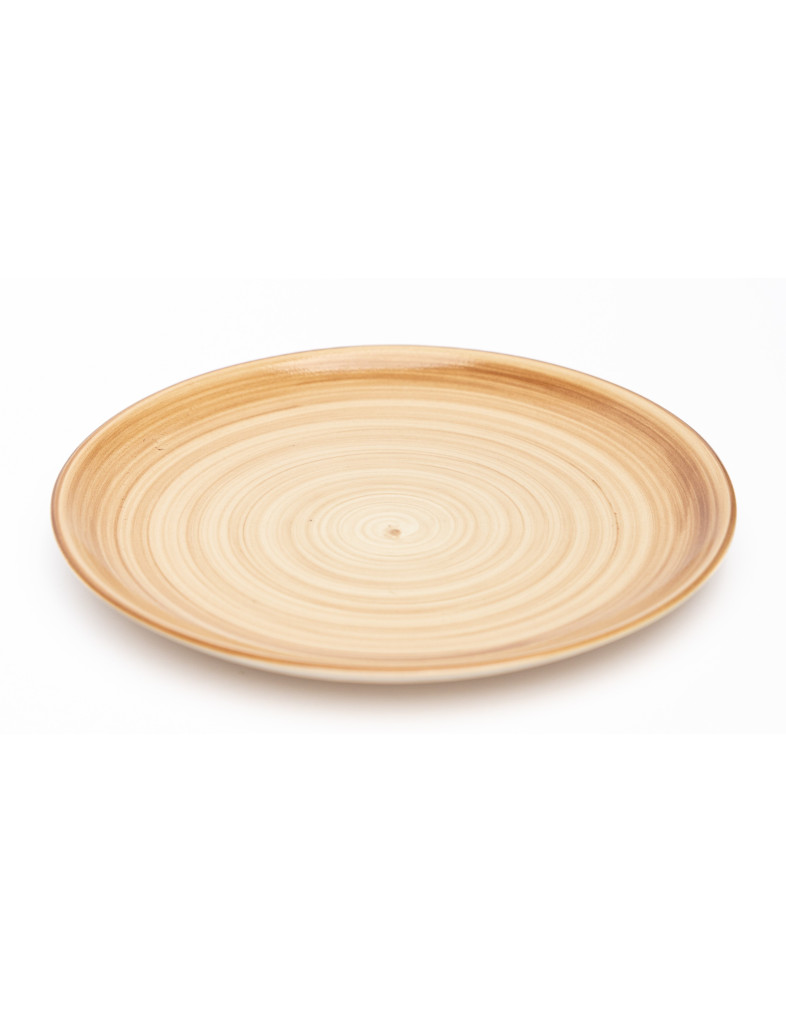 Тарілка підставна  Ideal Ceramic 25см спіраль коричнева