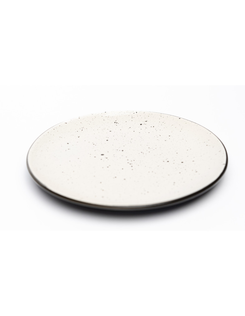 Тарілка підставна  Ideal Ceramic 25см з чорним вкрапленням