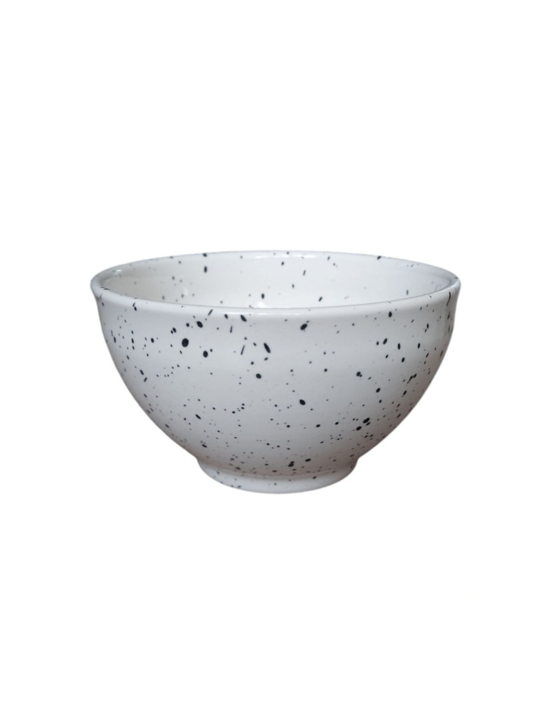 Піала  Ideal Ceramic 350мл біла з чорним вкрапленням